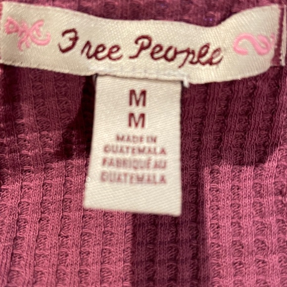 Free People Santa Clara Thermal Mulberry Size Medium NWT - Picture 3 of 6